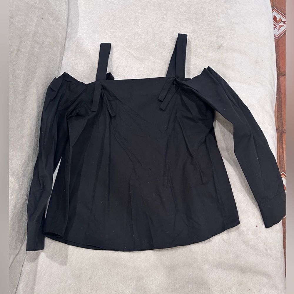 Top shop navy blouse women’s size S/M